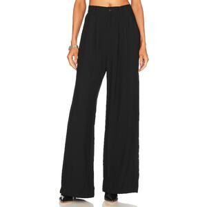 Nonchalant Label 'Fabi' Black Crepe Wide Leg Pant Size S